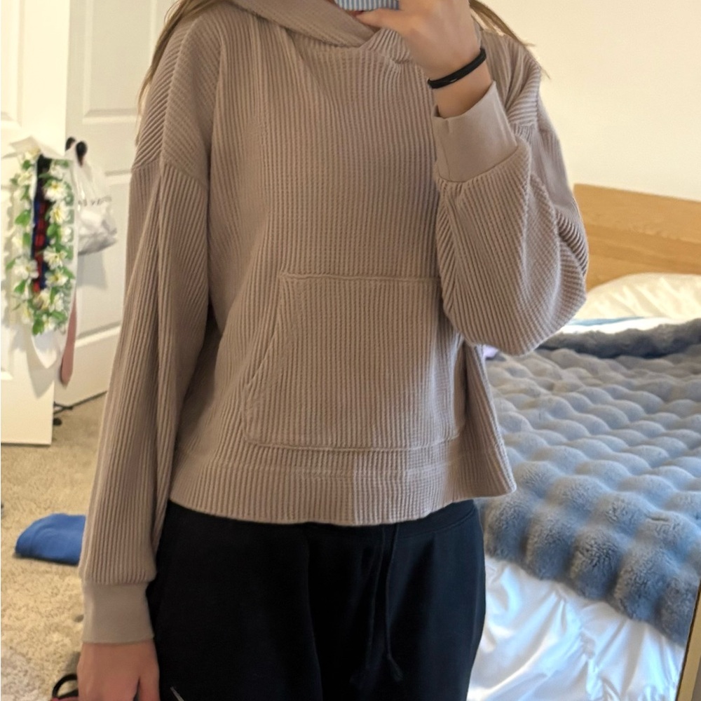 GAP Women's Waffle-Knit Hoodie